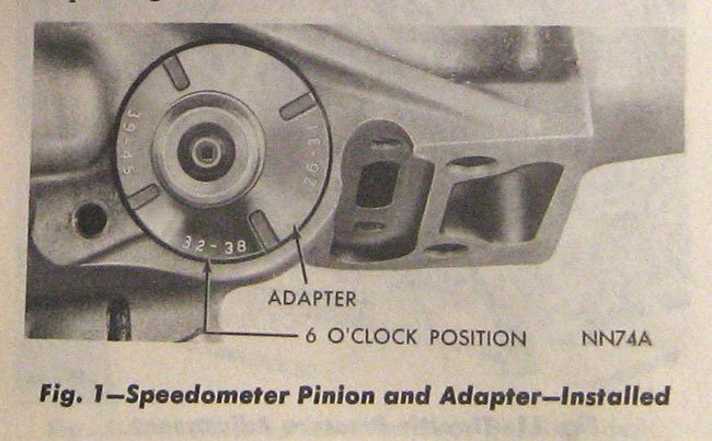 Chrysler 727 speedometer gear
